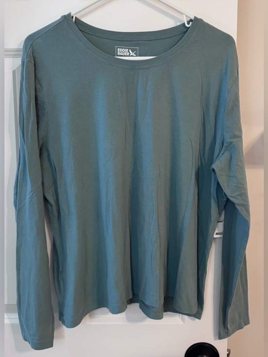 Eddie Bauer Tops - Eddie Bauer Lightweight Long Sleeve Tee Shirt Teal Green Blue 2X